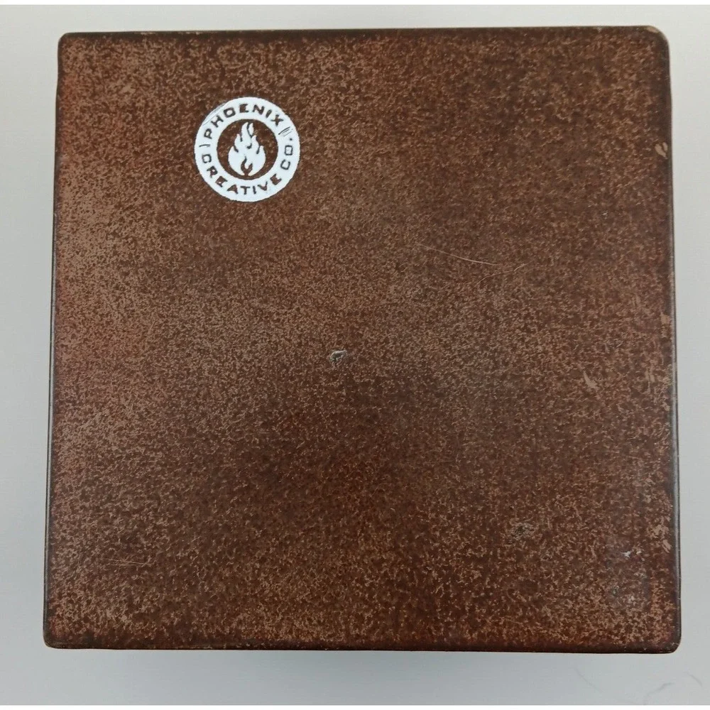 Phoenix Creative Co. Bird Coffee Tin Metal‎ Copper Trinket Storage Box 6x6x3